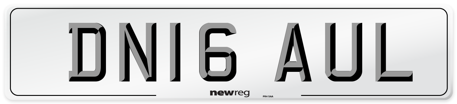 DN16 AUL Number Plate from New Reg